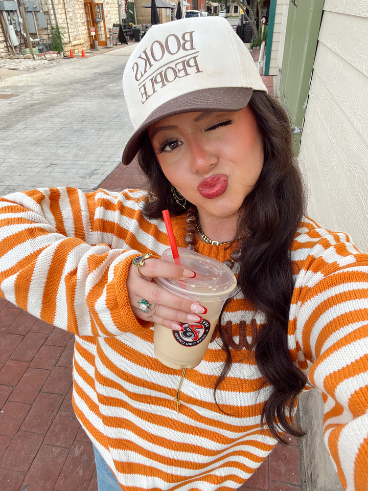 Pumpkin Striped Sweater