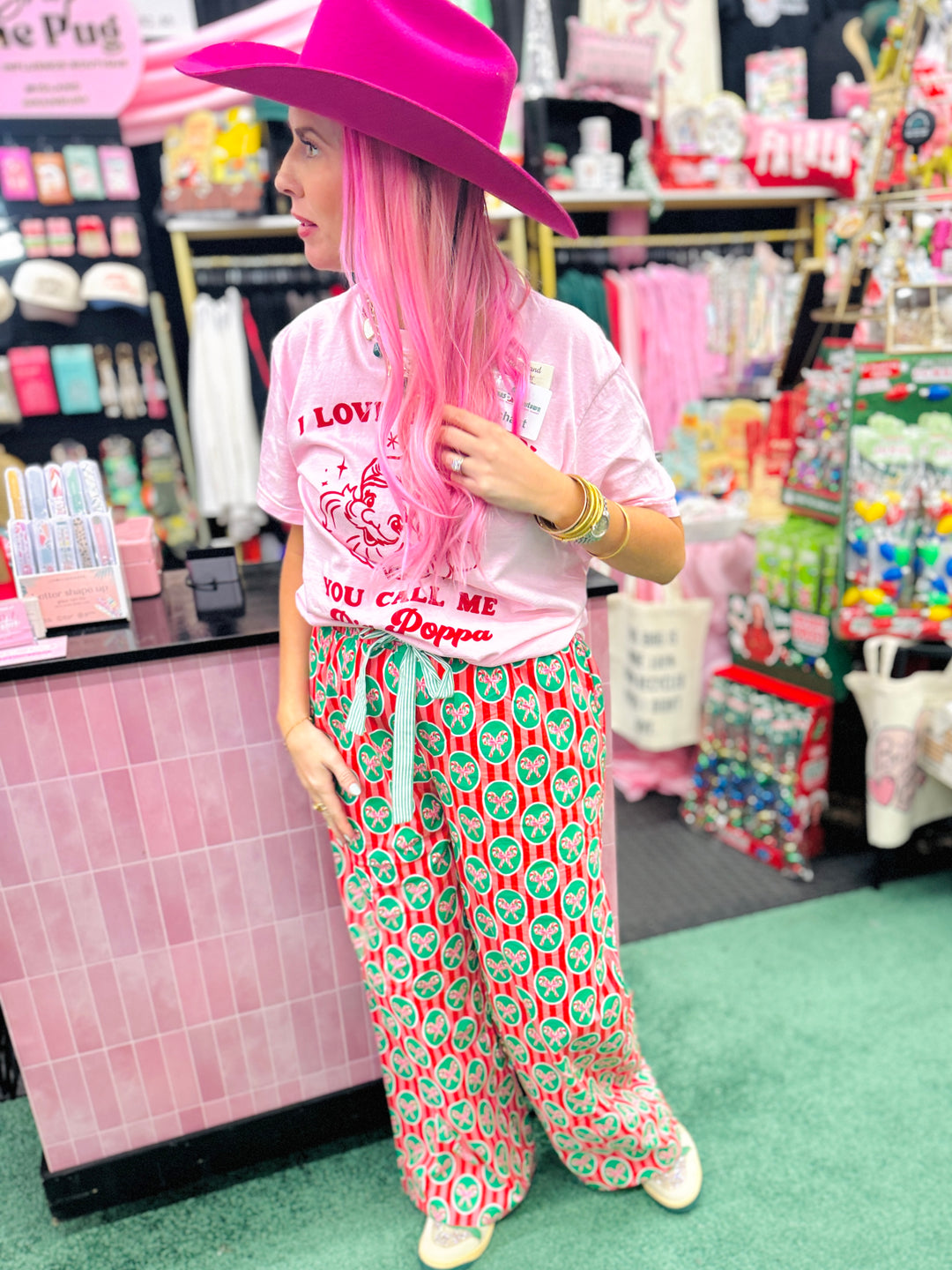 Candy Cane Pajama Bottoms