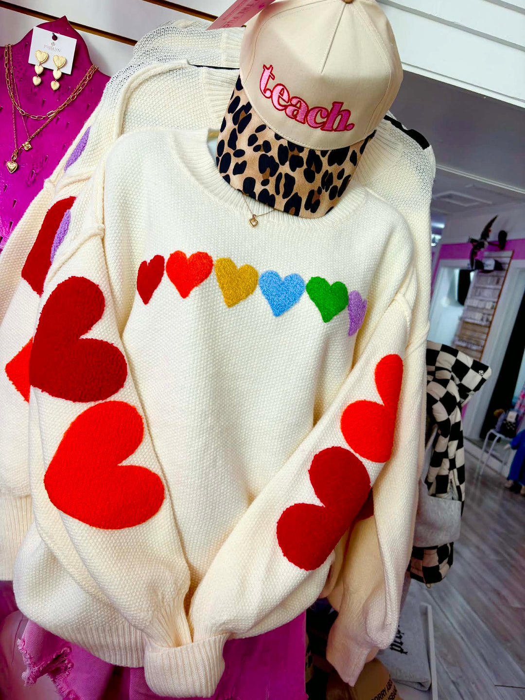 True Colors Heart Patch Sweater