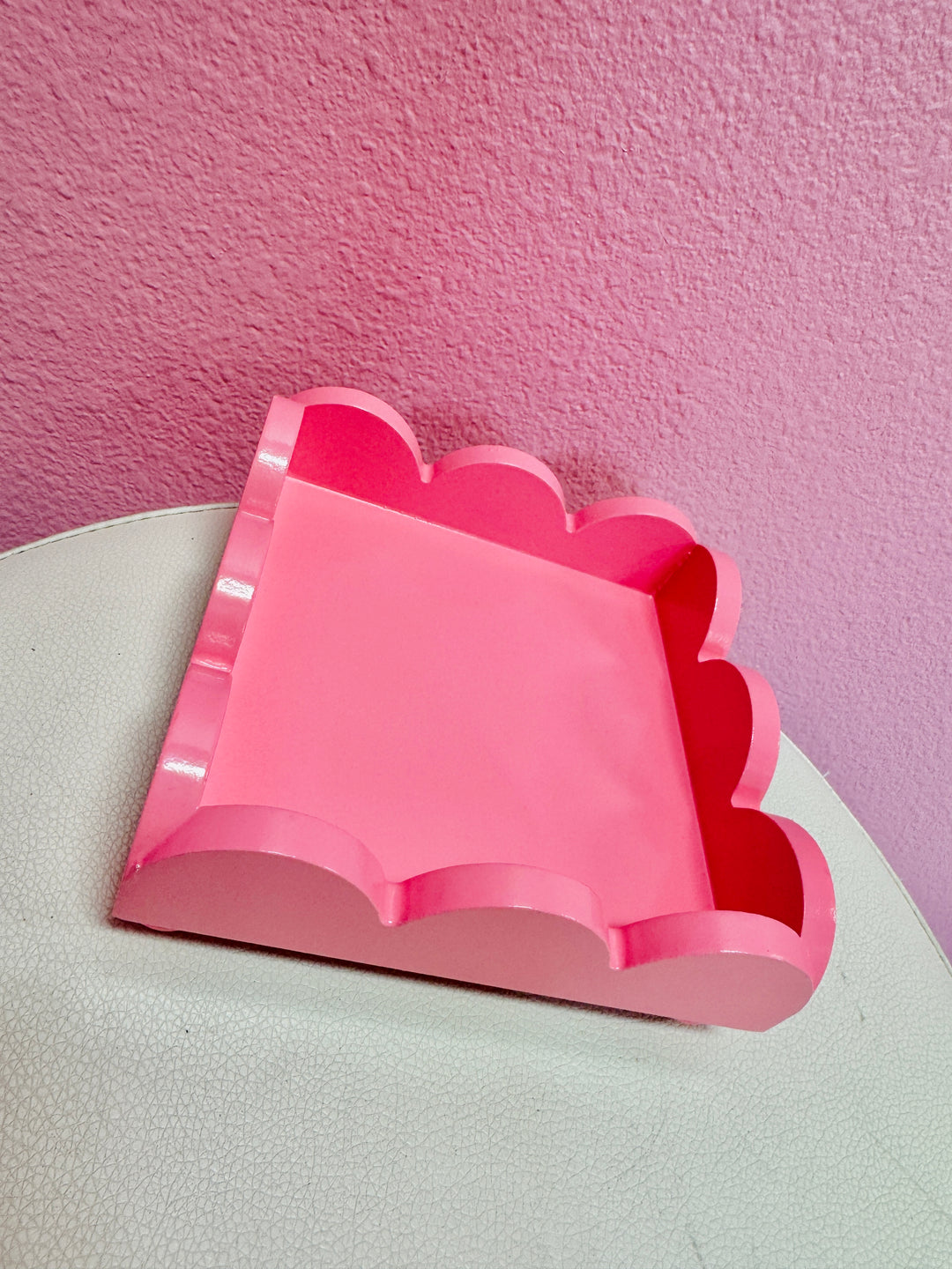 Pink Scalloped Napkin Holder