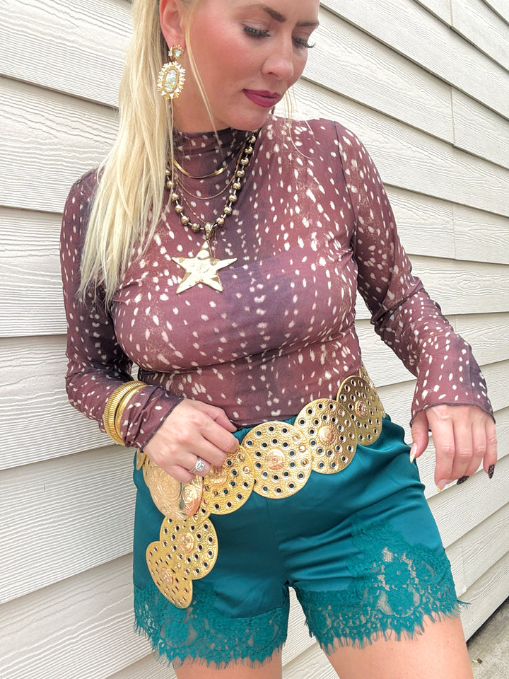 The Izzy Lace Mesh Layering Top