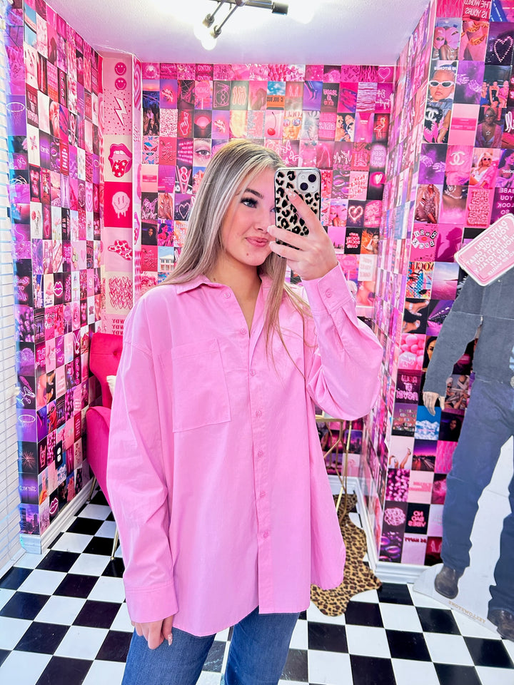 Girly Button Down Top