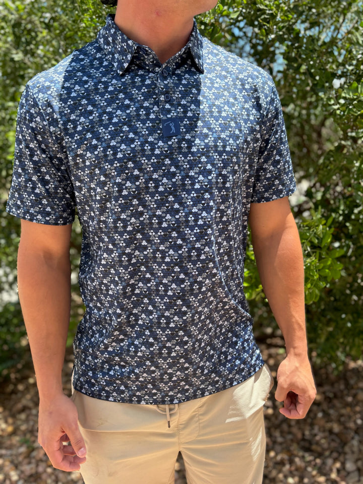 Whale Tail Navy Men’s Polo Shirt