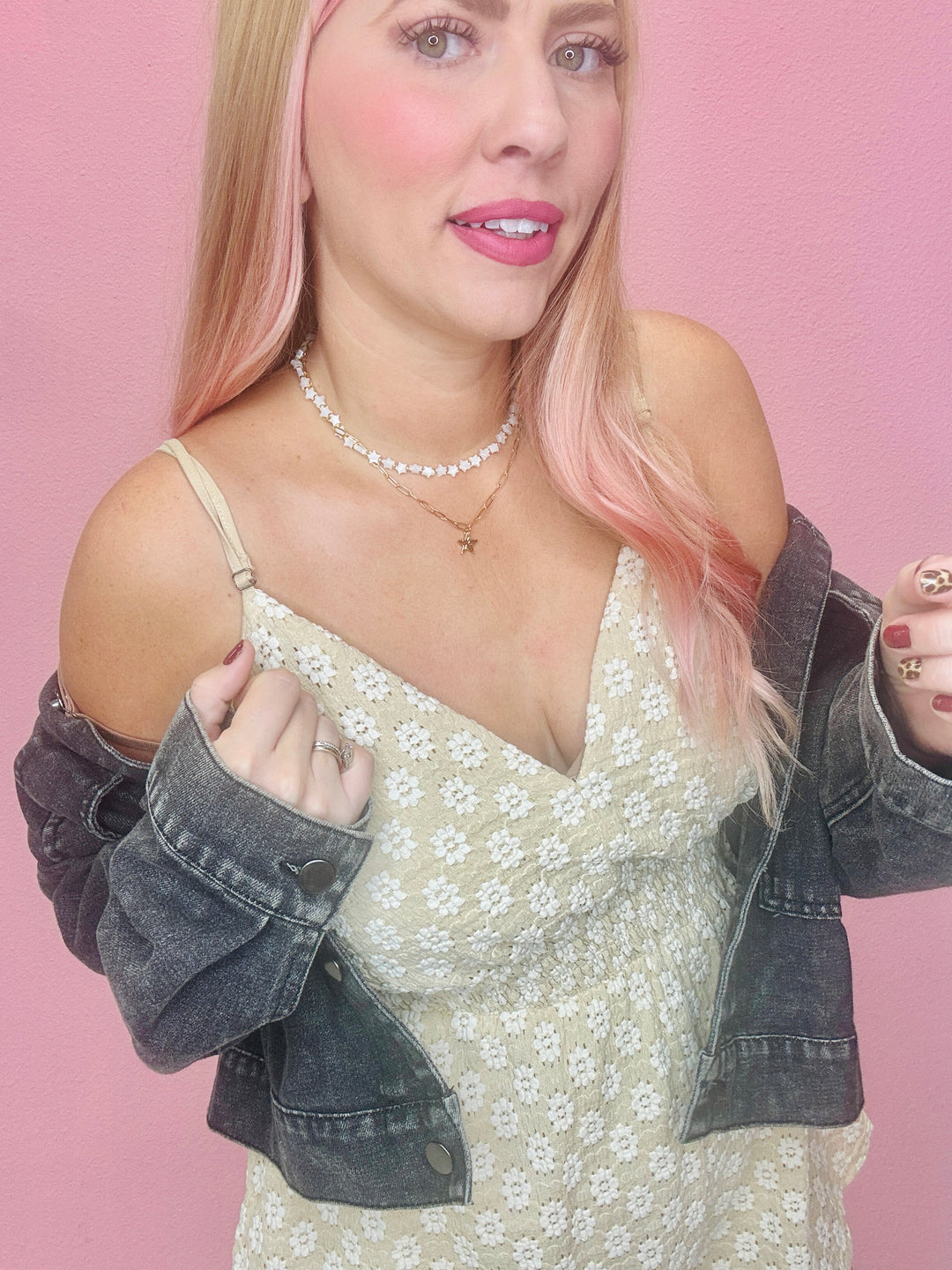 Frankie Floral Lace Romper