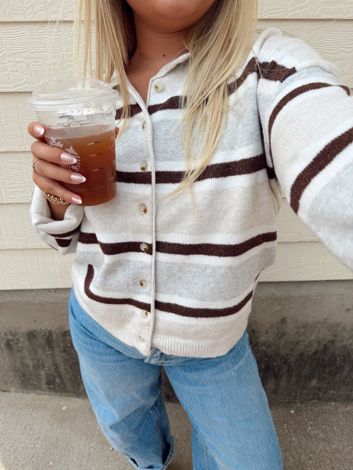 Nantucket Stripe Cardigan