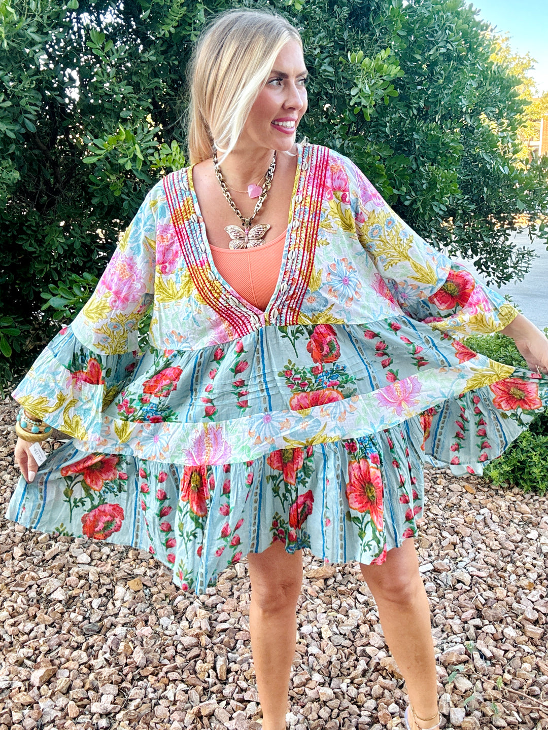 The Coastal Charm Patchwork Dress