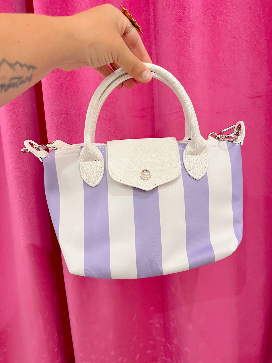 Riley Striped Crossbody Bag