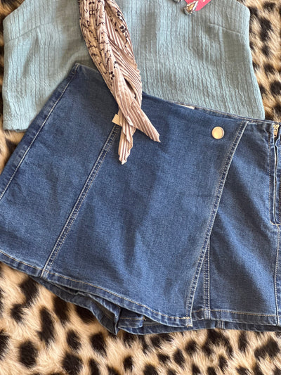 The Camille Denim Skort