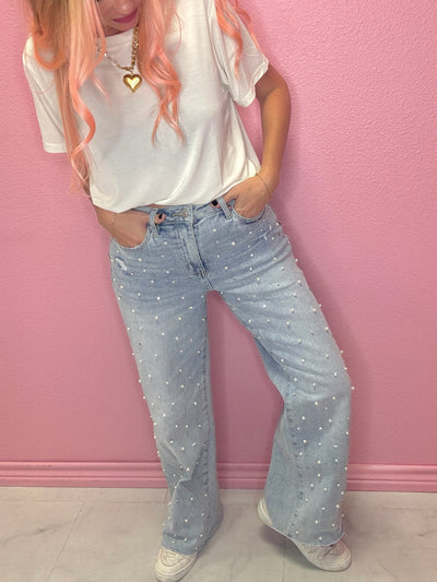 The Pearl High-Rise Wide Leg Jeans