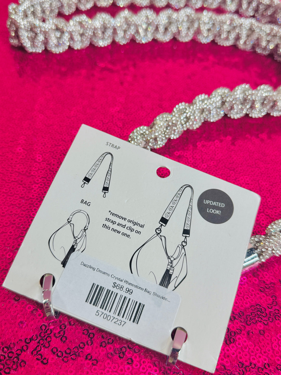 Dazzling Dreams Crystal Rhinestone Bag Shoulder Strap