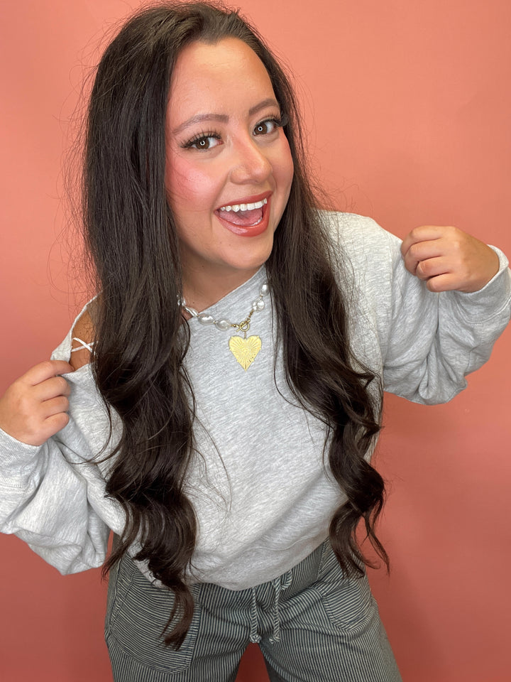 Hannah Off-Shoulder Sweatshirt