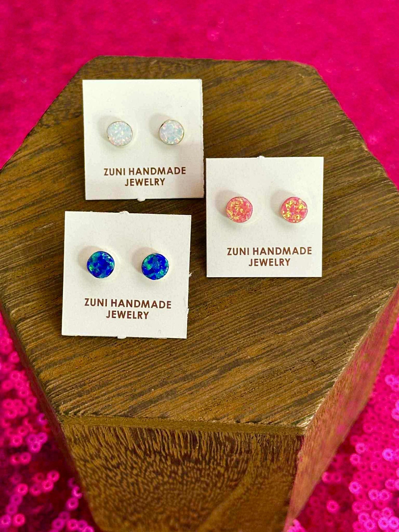 Mary Ann Neha Zuni Opal Earrings