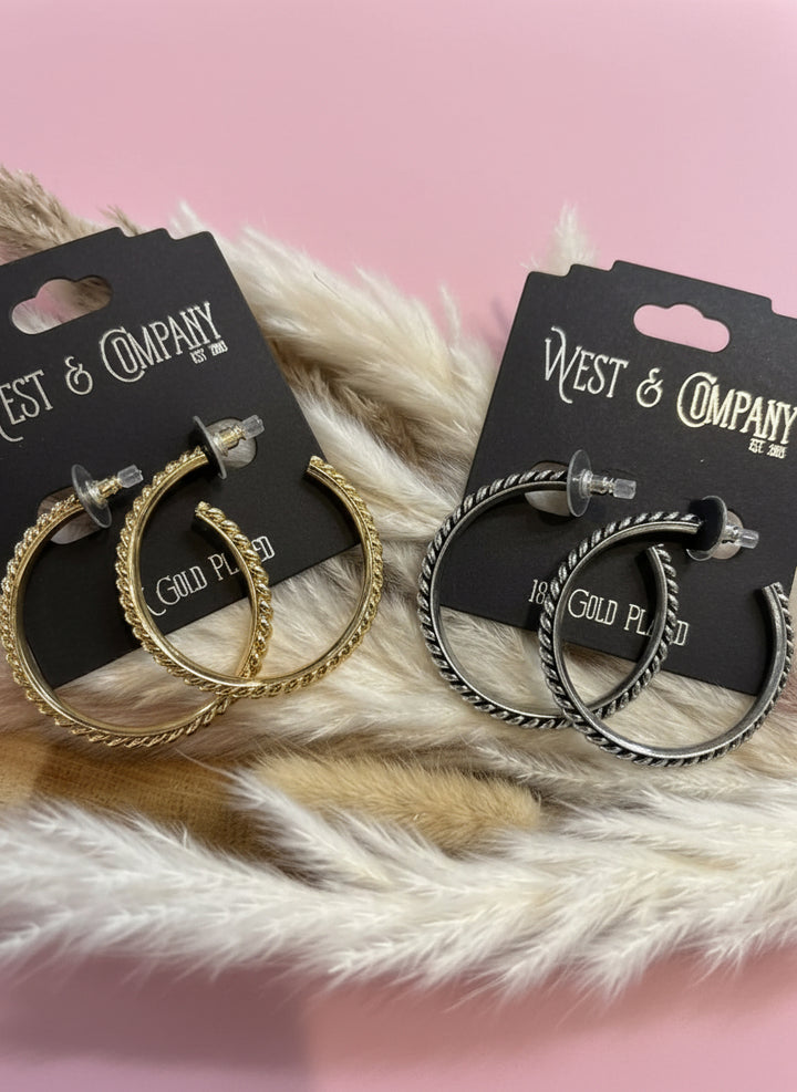 The Burnished Twist Hoops