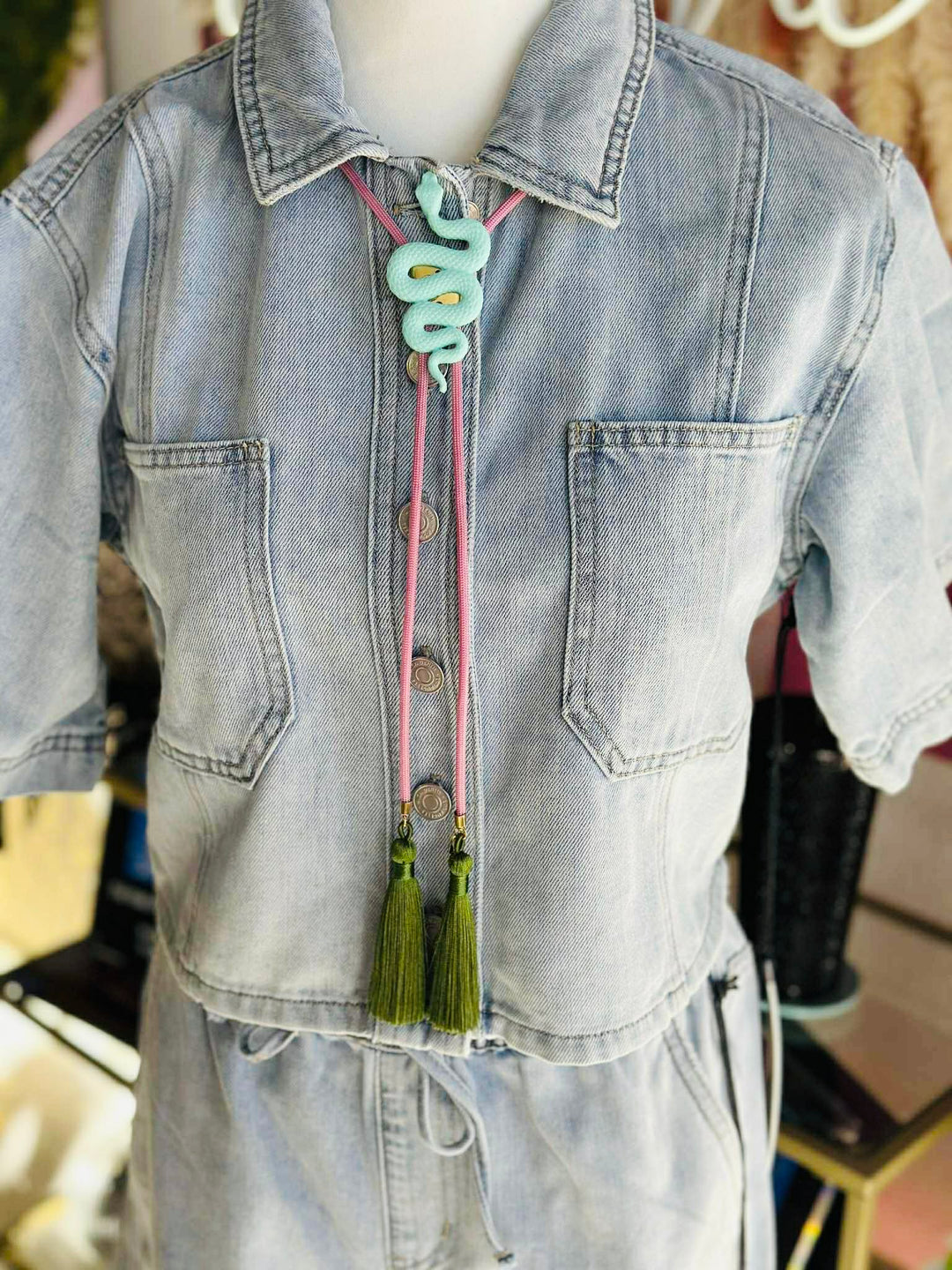 Strike Me Snake Tassel Bolo