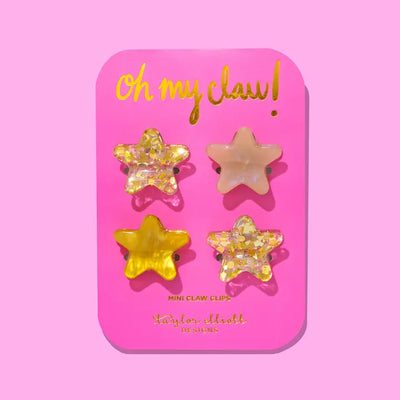 Gold Confetti Mini Claw Clips