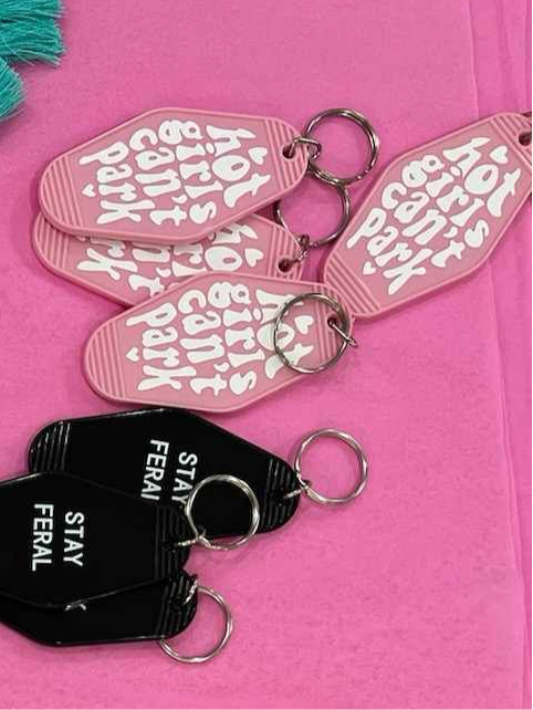 Hot Girls Can't Park Keychain