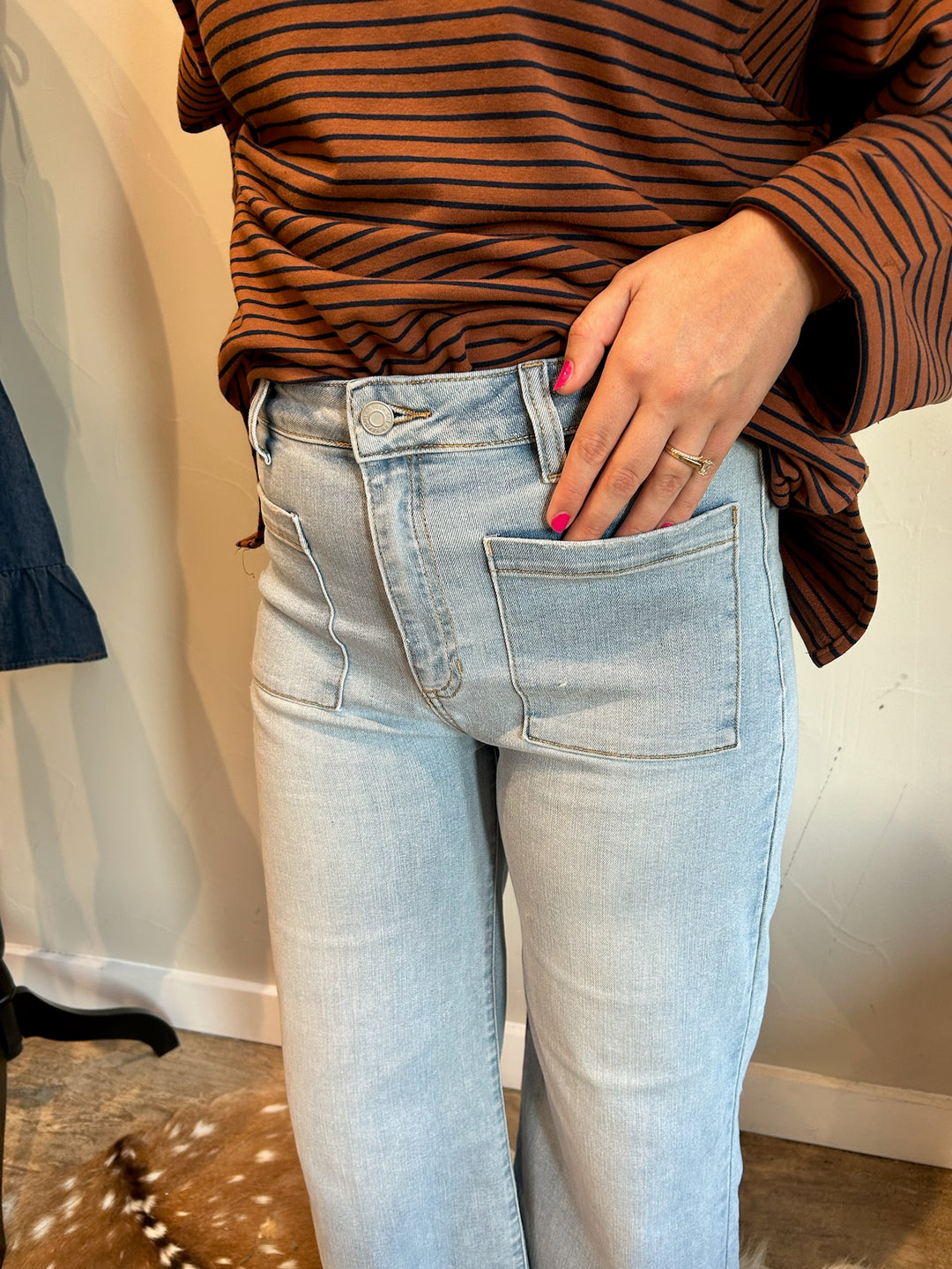 The Amber Crop Wide Leg Jeans
