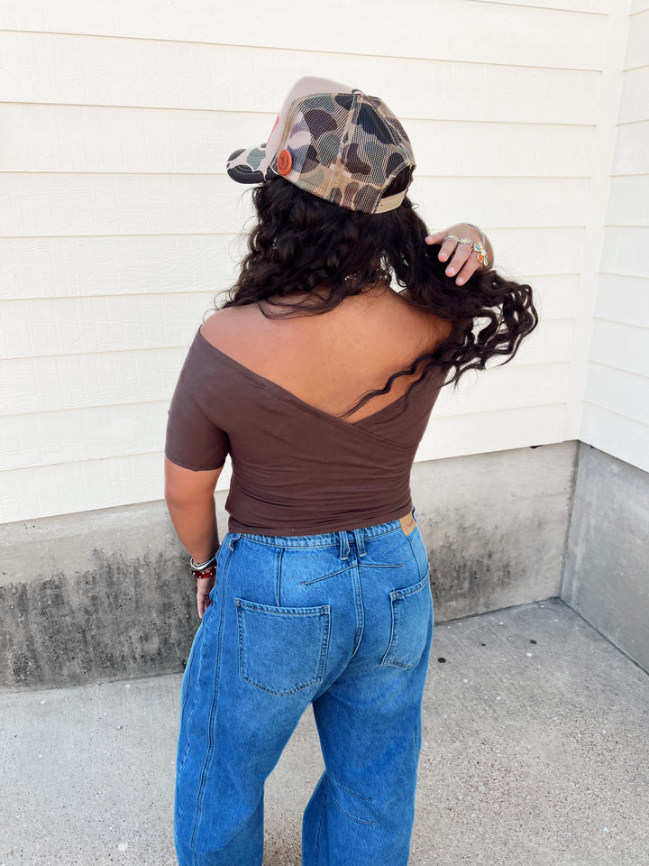 The Whitley Wrap Top