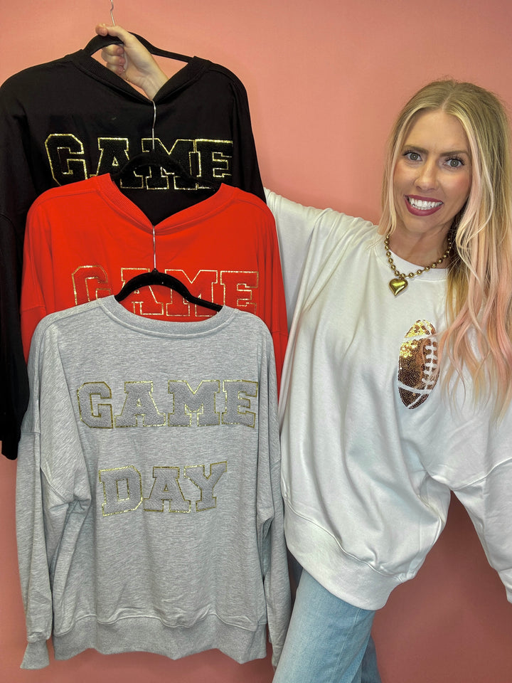 Game Day Football Crewneck Sweater