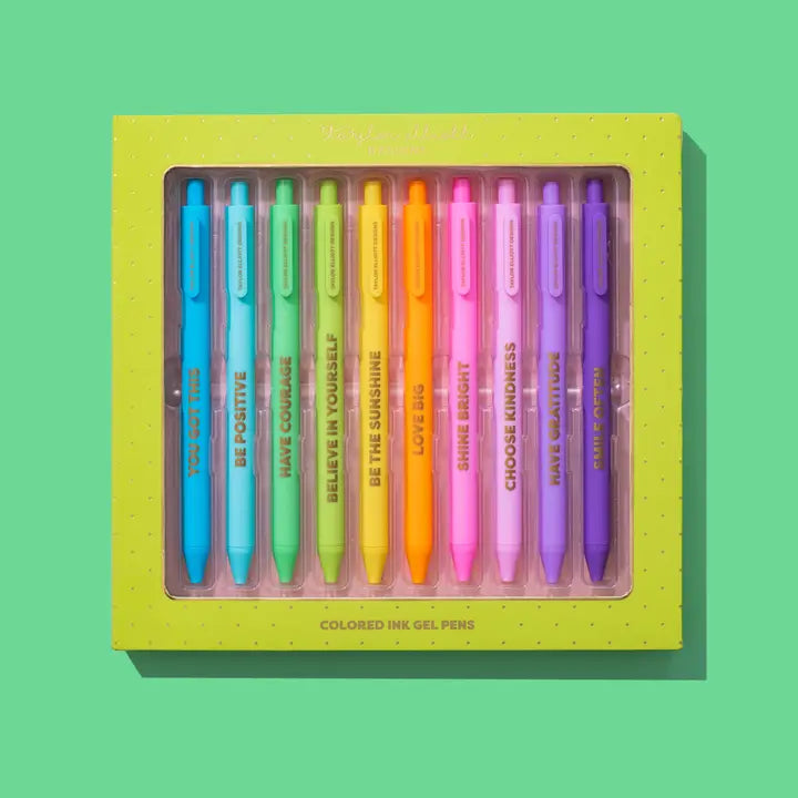 Colored Ink Motivational Pens