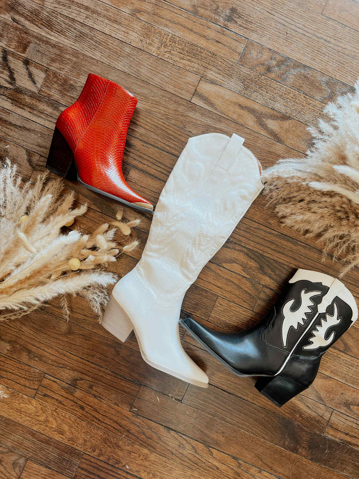 The Frankie Red Bootie