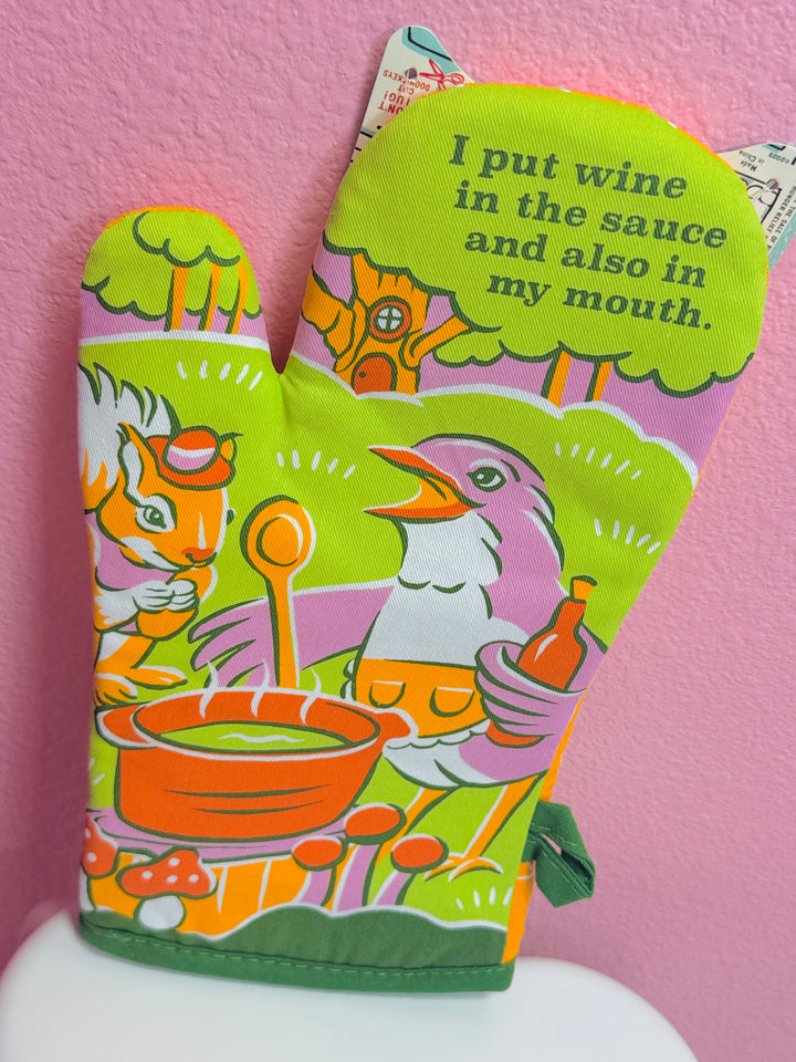 Wine In My Mouth Oven Mitt
