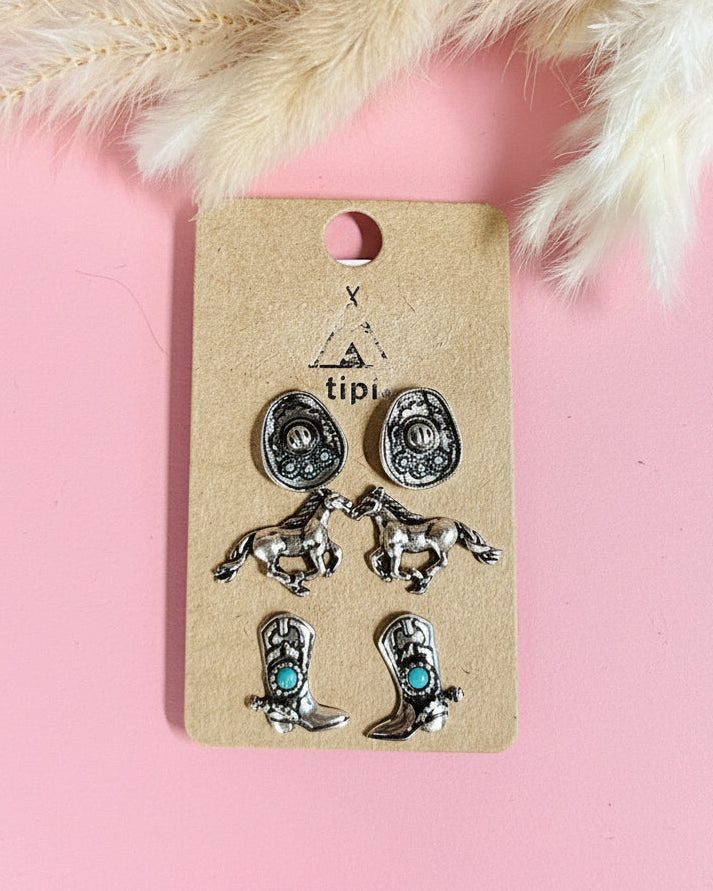 Headed West Earring Set