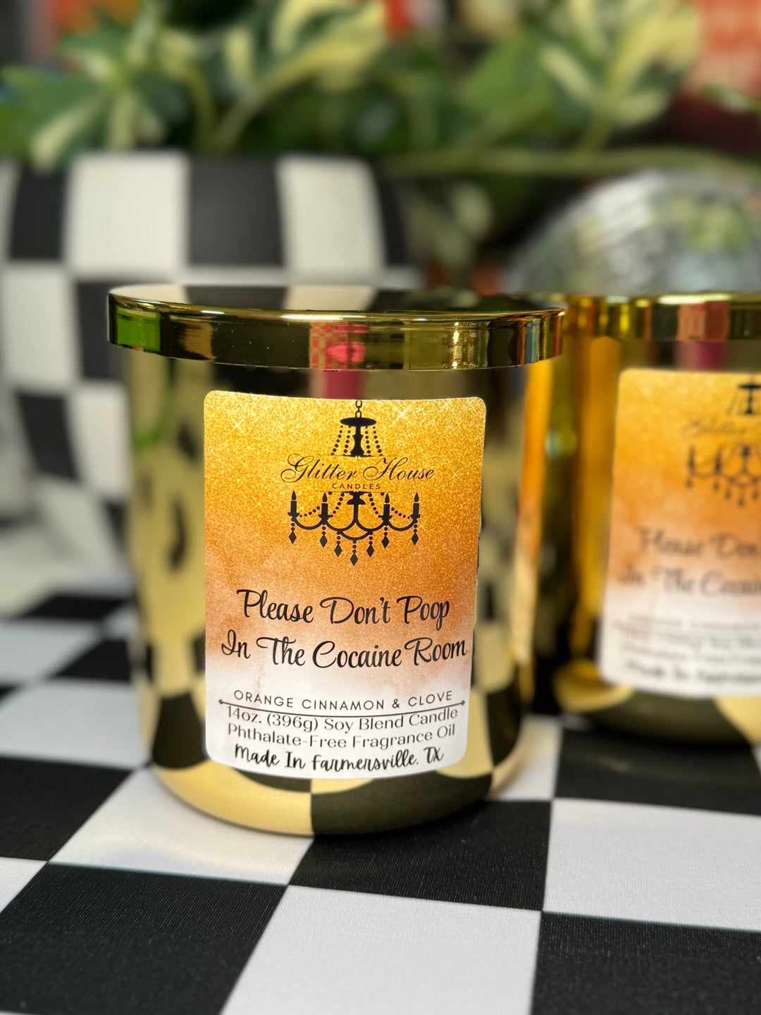 Glitter House Candles Gold 14oz Candle