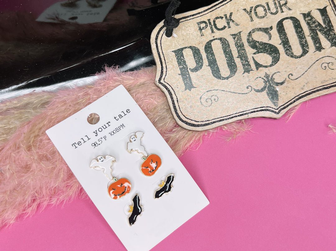 Trick or Treat Trio Stud Set