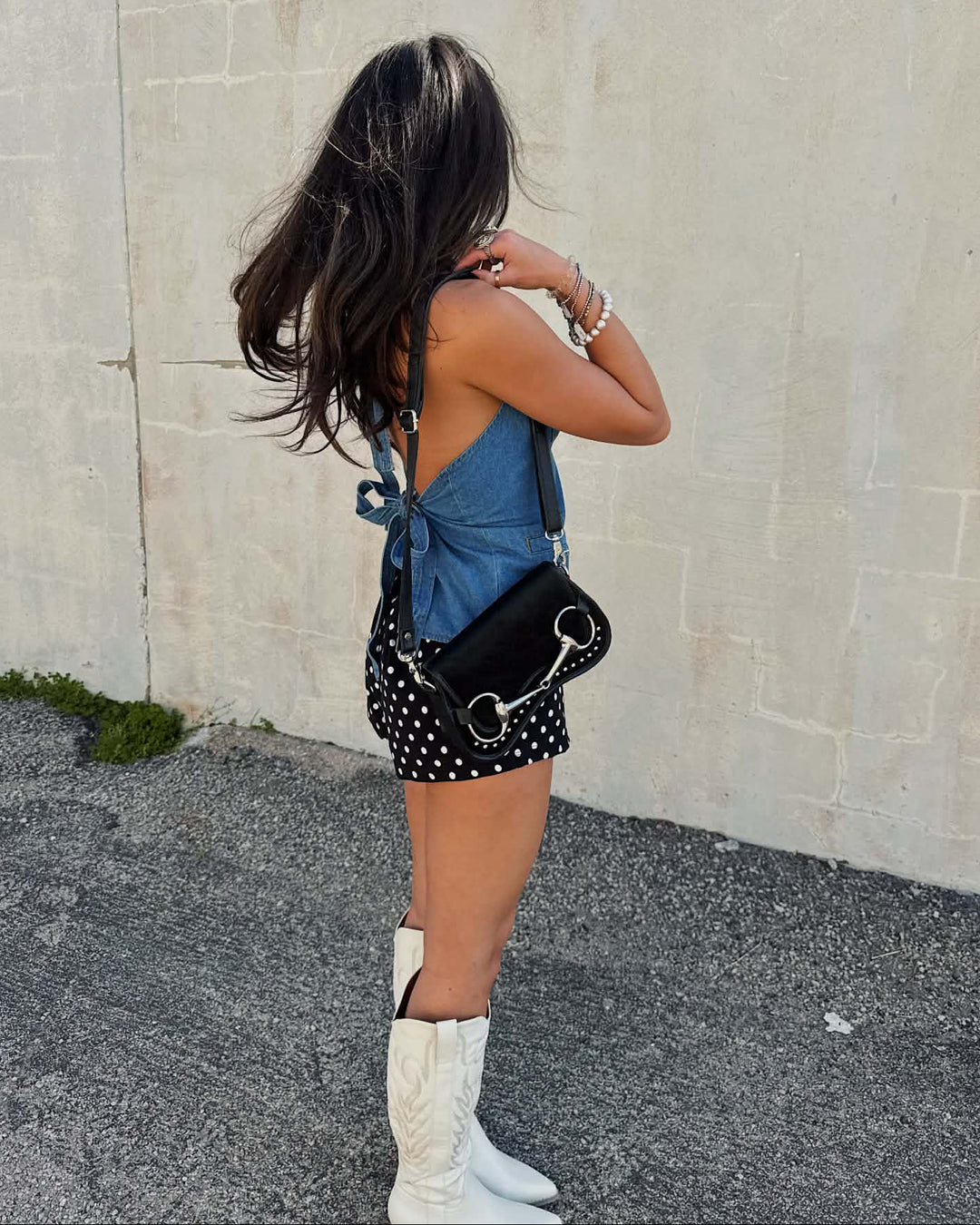 The Chelsea Denim Halter Vest