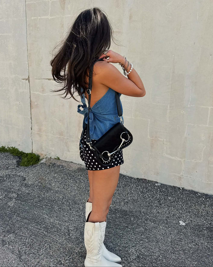 The Chelsea Denim Halter Vest