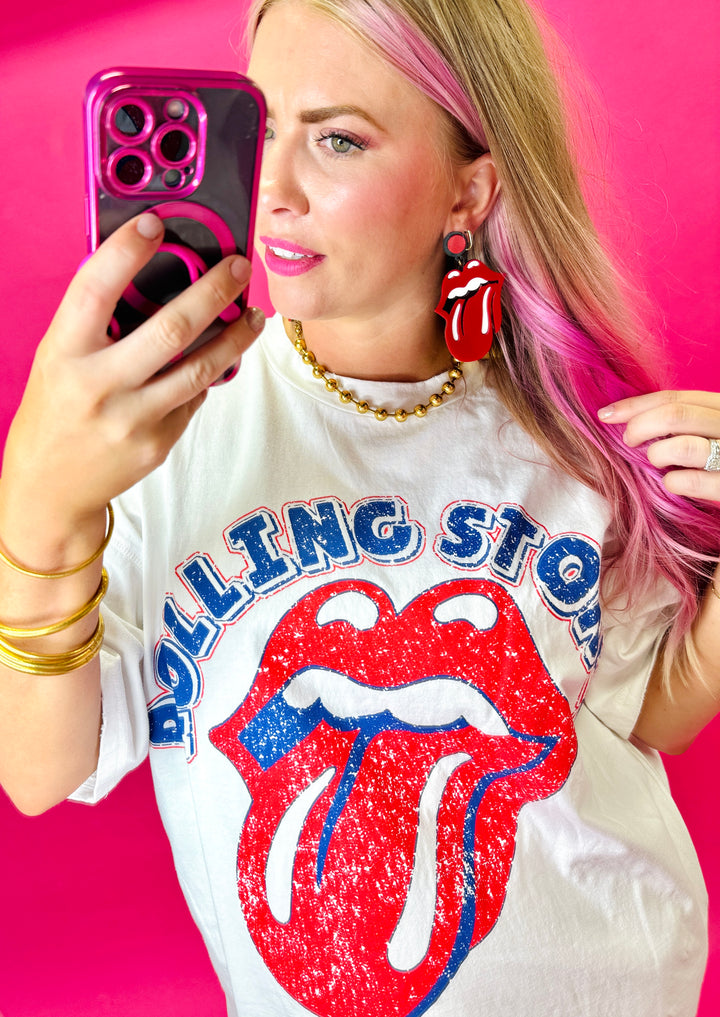 Rolling Stones Licensed Washed Graphic Print Dress