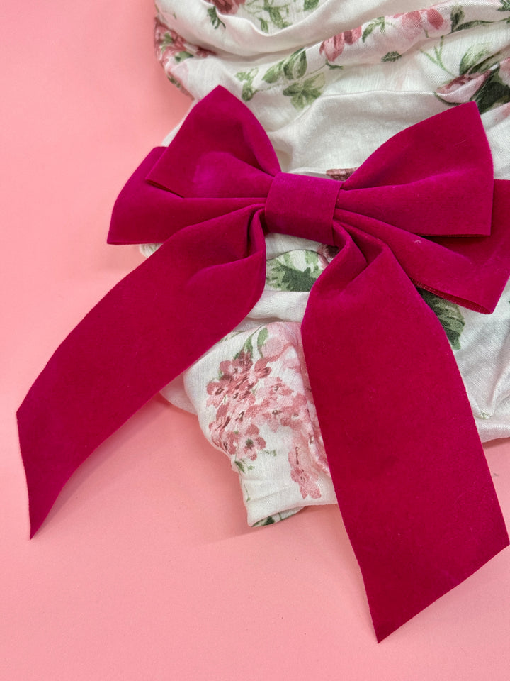 Velvet Bow Clip