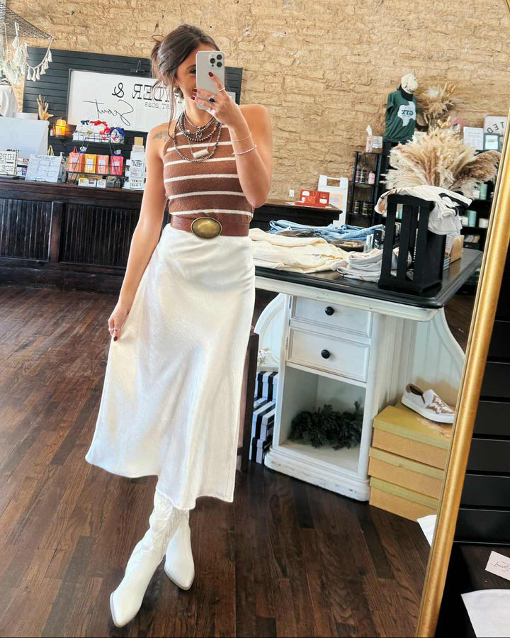 The Coastal Stripes Sweater Tank