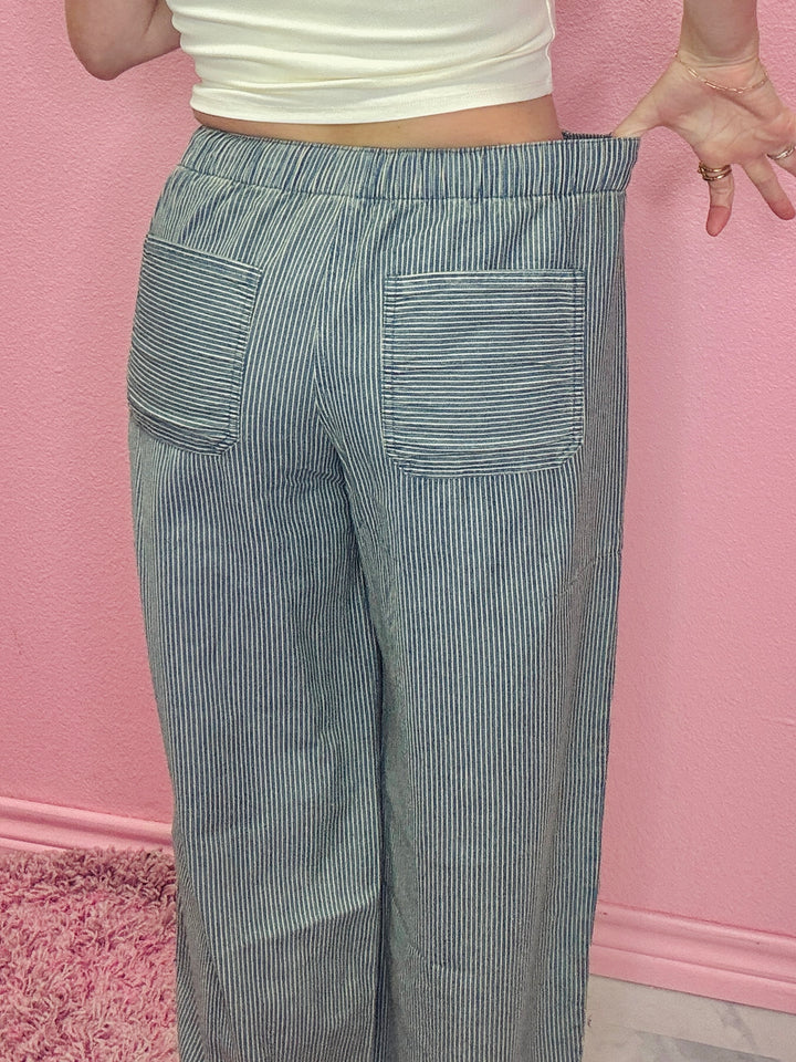 The Skylar Stripe Barrel Pants