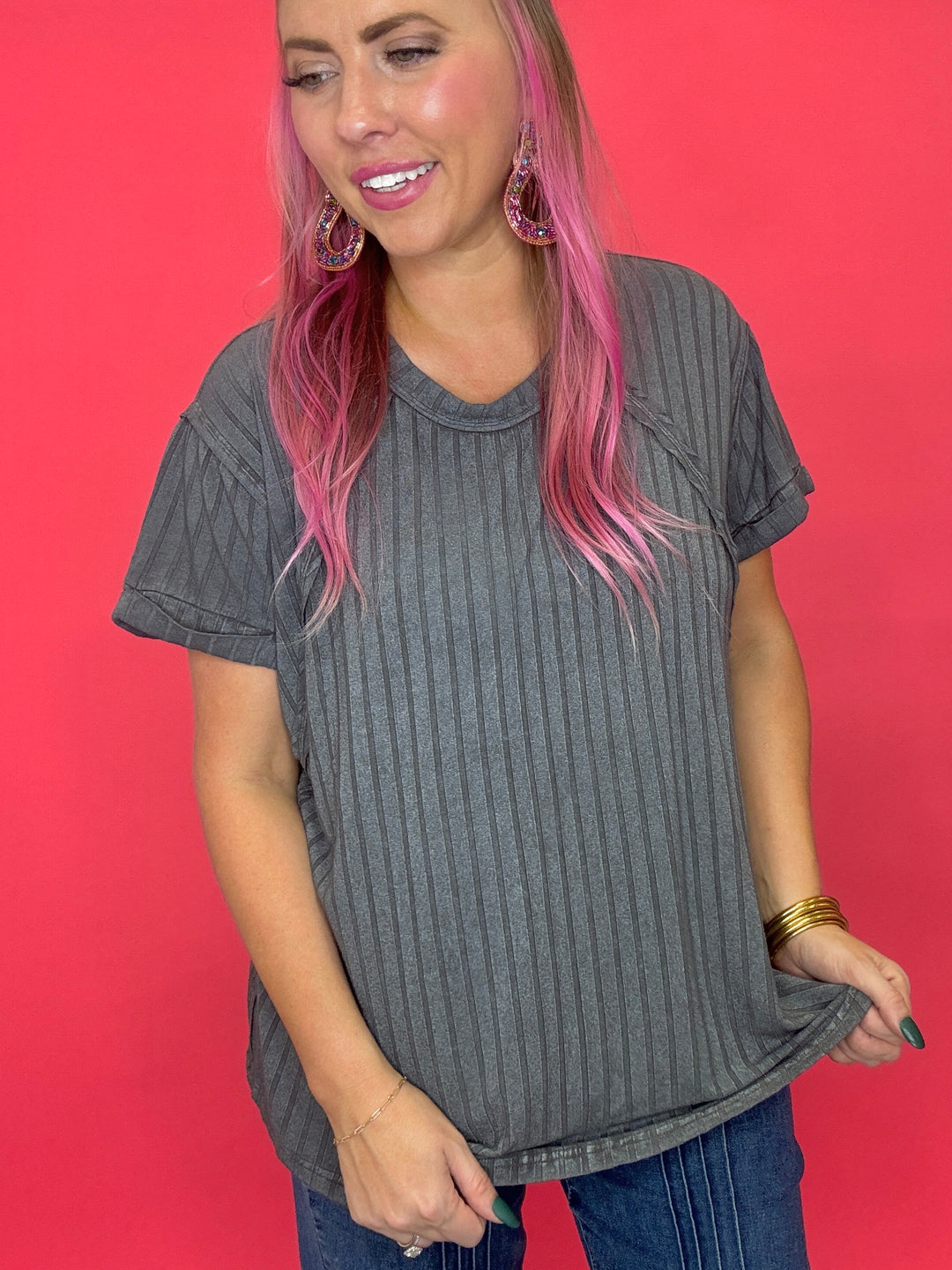 The Ribbed Stephanie Top