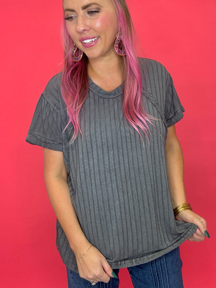 The Ribbed Stephanie Top