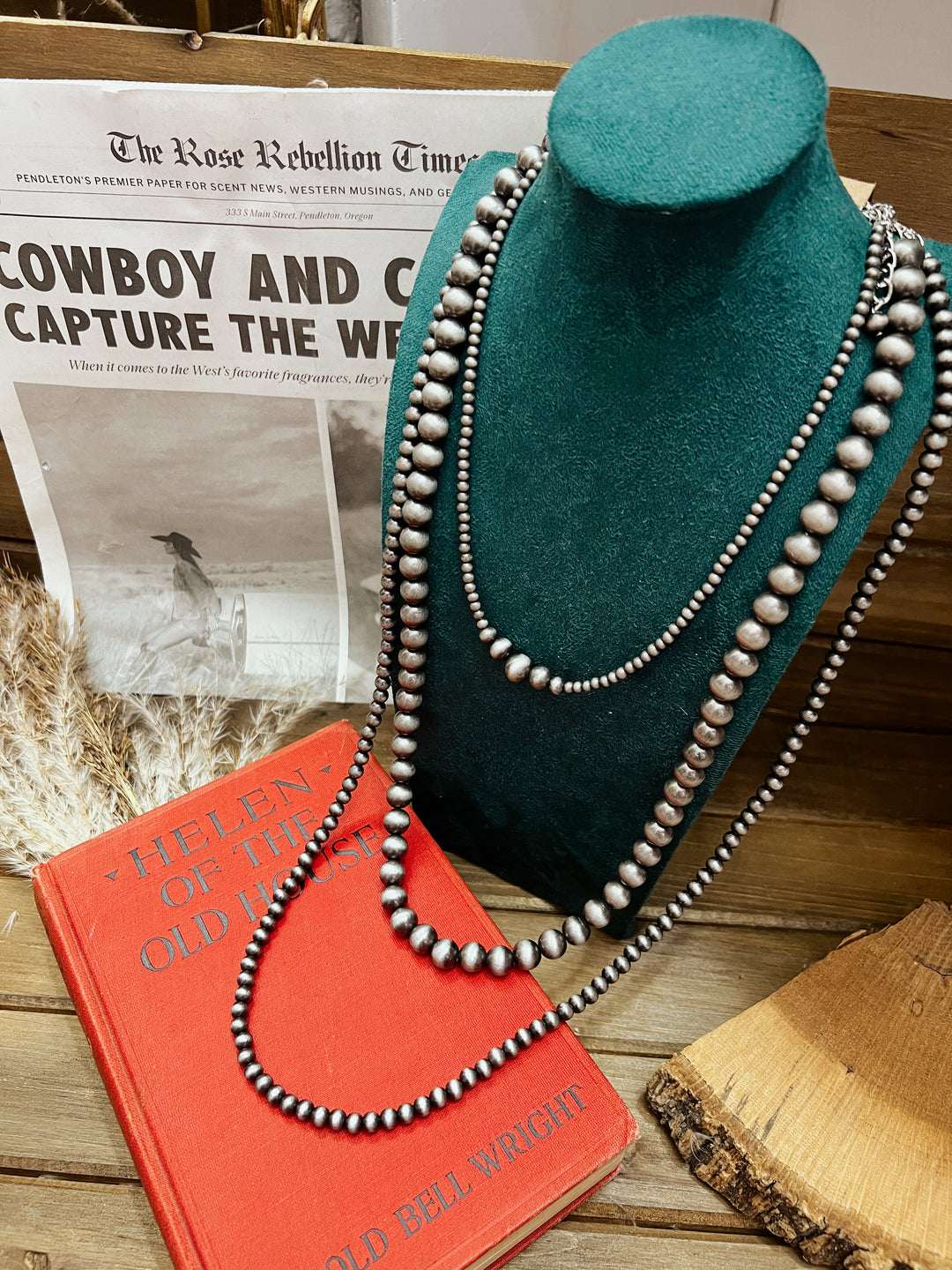 Stunning Silver Layered Bead Necklace