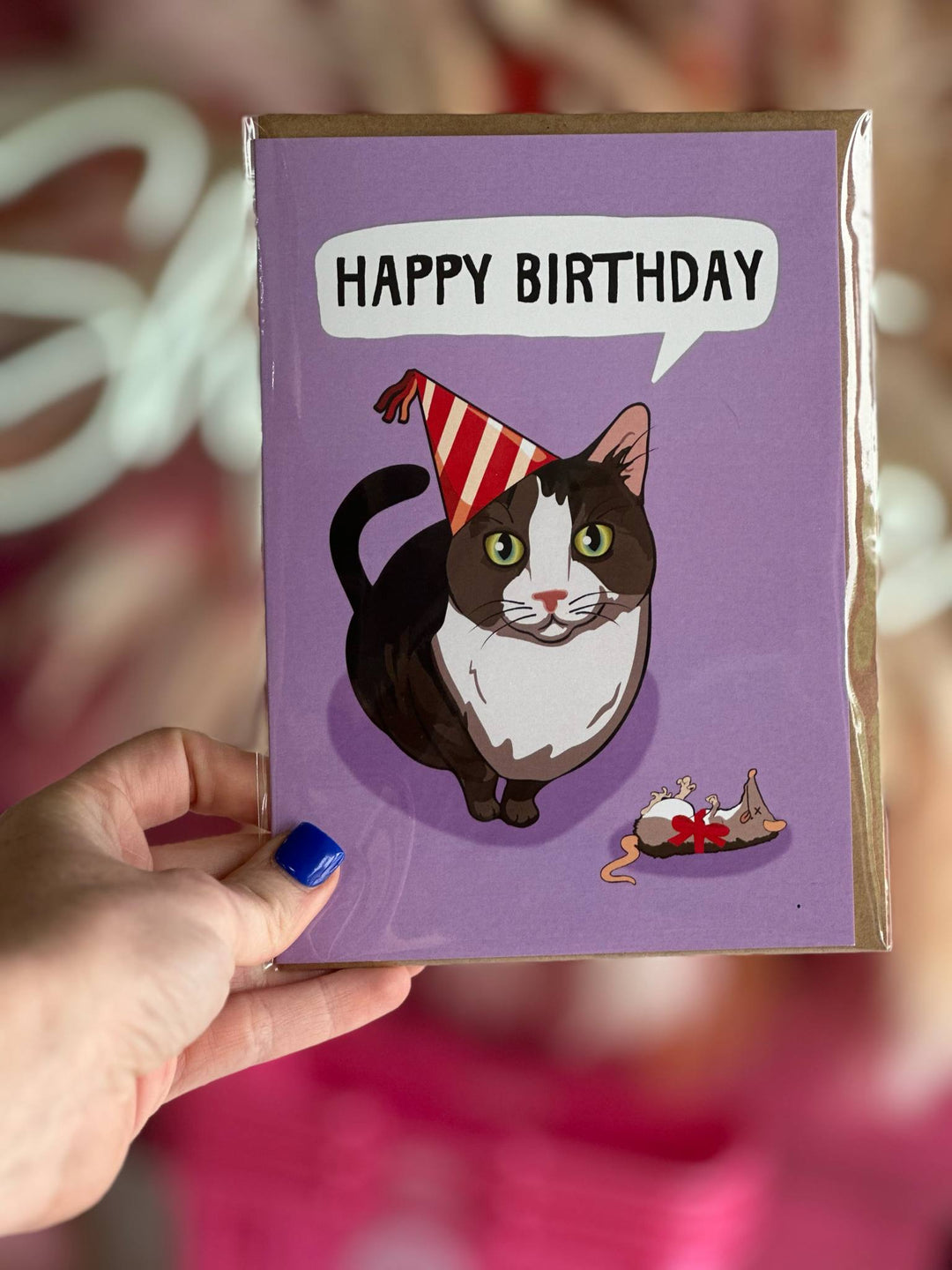 Dead Mouse Birthday Card