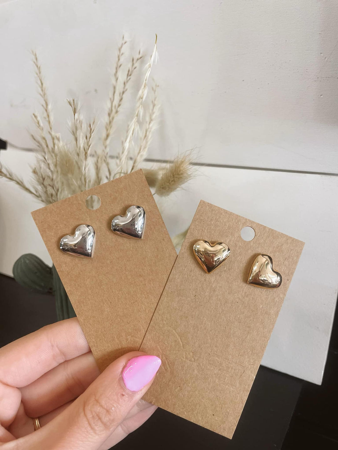 The Ruby Heart Earrings