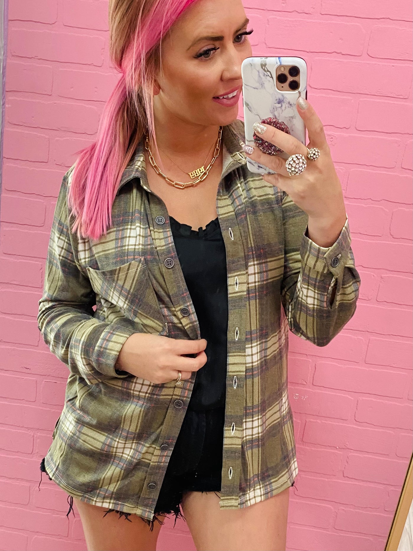 The Evelyn Plaid Top