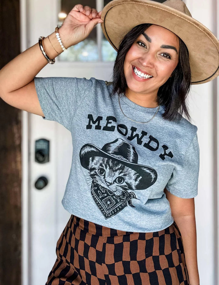 Meowdy Cowboy Cat Graphic Tee