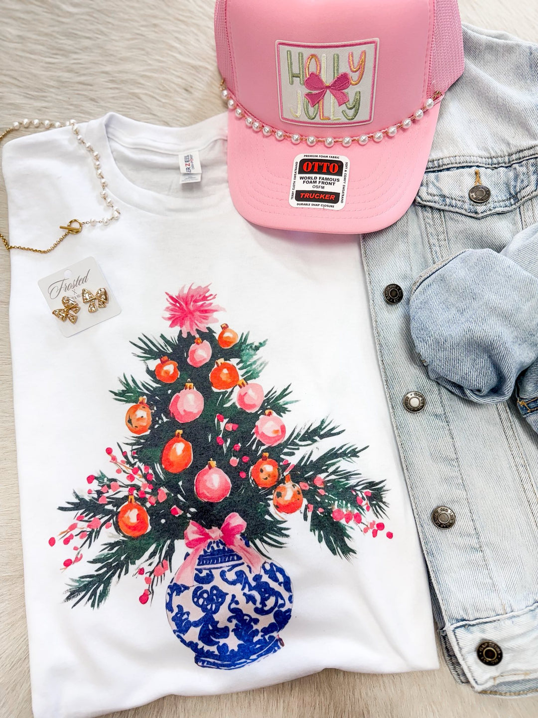 Blue China Christmas Graphic Tee