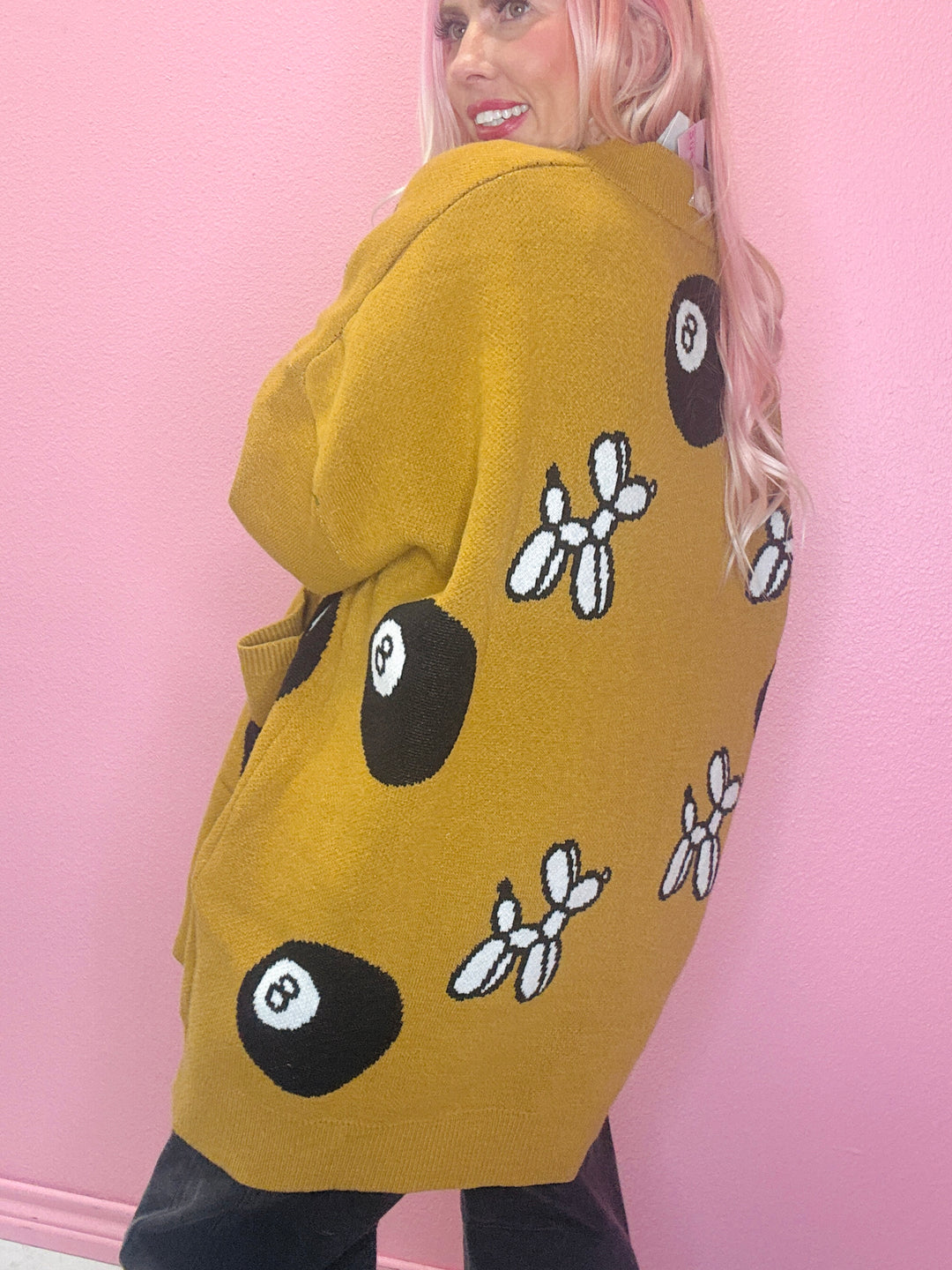 8 Ball & Balloon Dog Cardigan