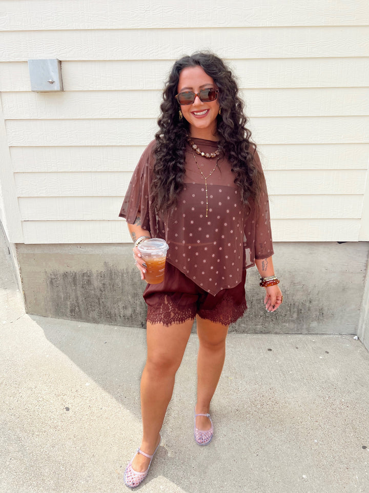 Mocha Midnight Mesh Poncho