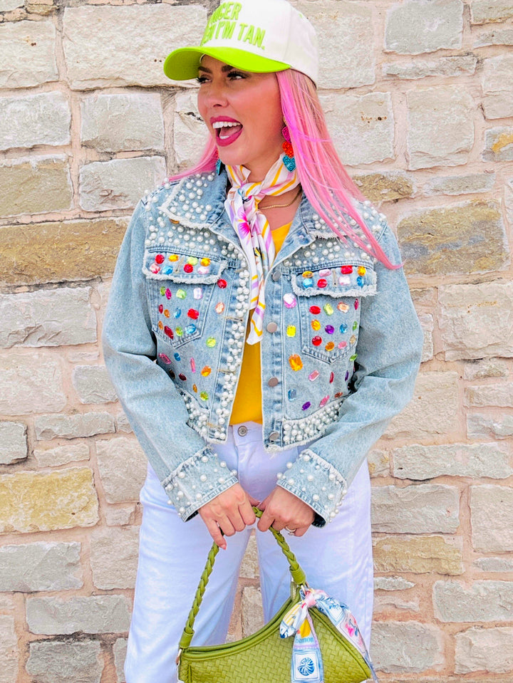 The Main Character Pearls & Gemstone Jacket