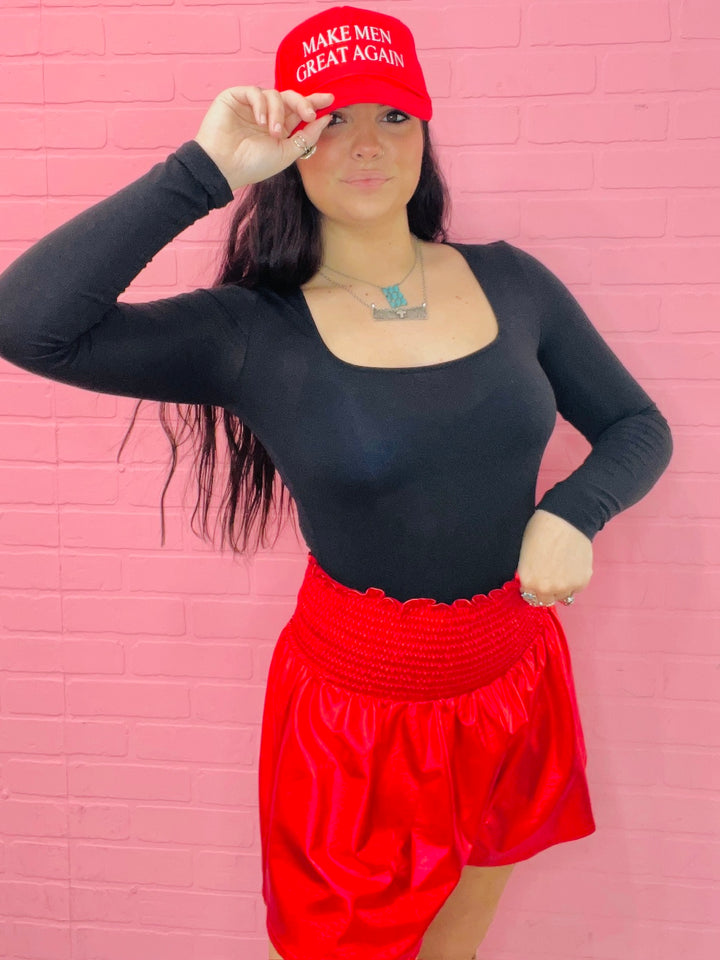 Square Neck Long Sleeve Bodysuit