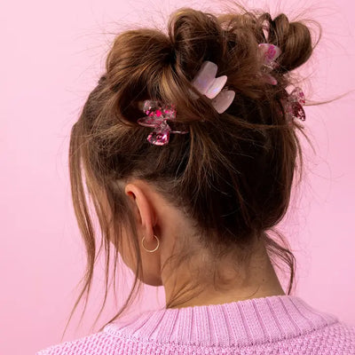 Pink Confetti Mini Claw Clips