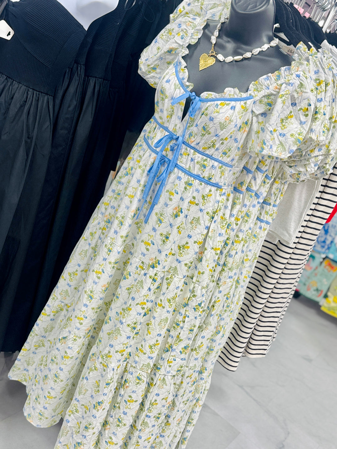 The Blooms & Breezes Tiered Midi Dress