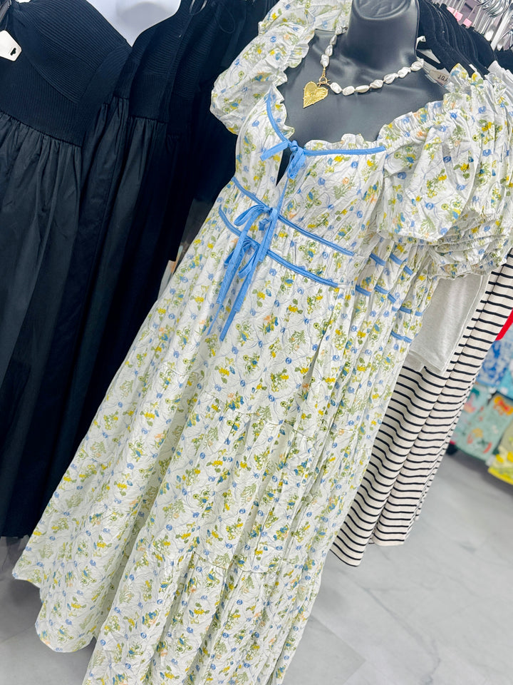 The Blooms & Breezes Tiered Midi Dress